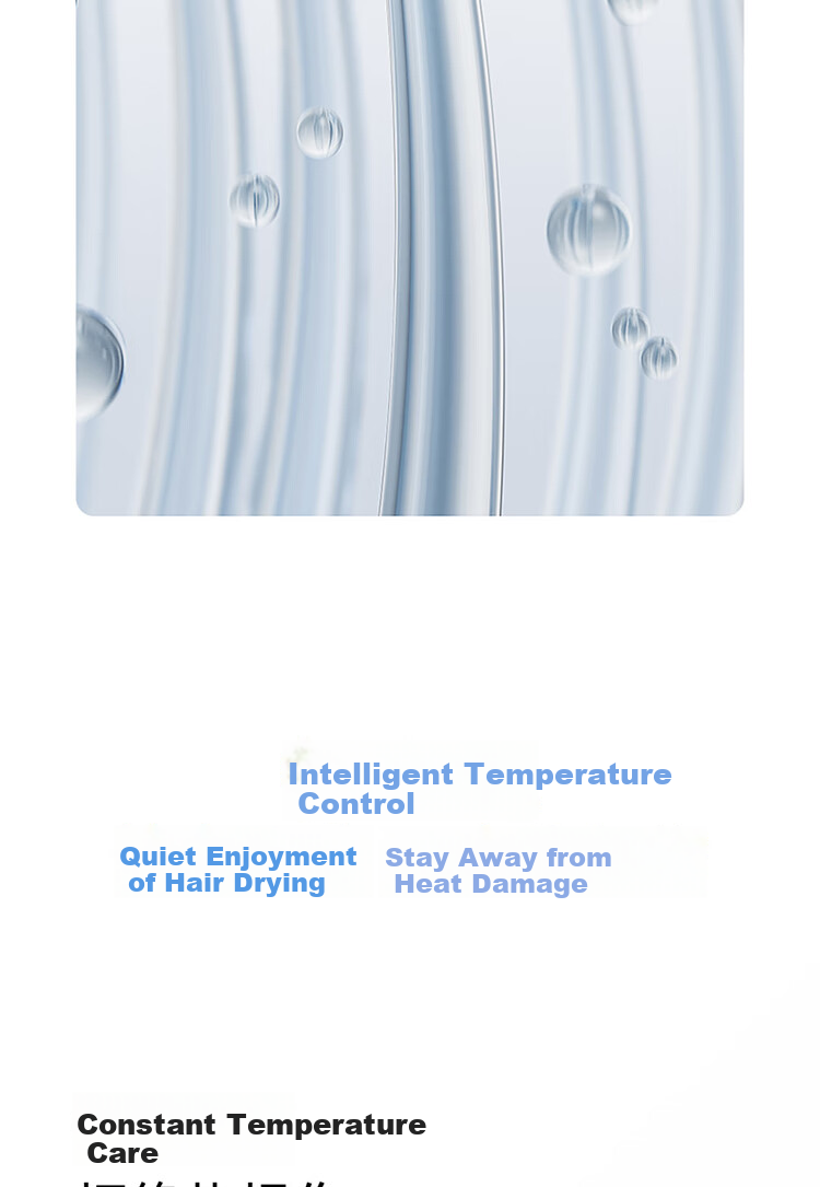 Mijia [Portable Travel] Xiaomi High-Speed Hair Dryer with Intelligent Temperature Control, Constant Temperature, Quiet Operation, High Power, Negative Ion, for Home And Student Dormitory Use, Pink 4