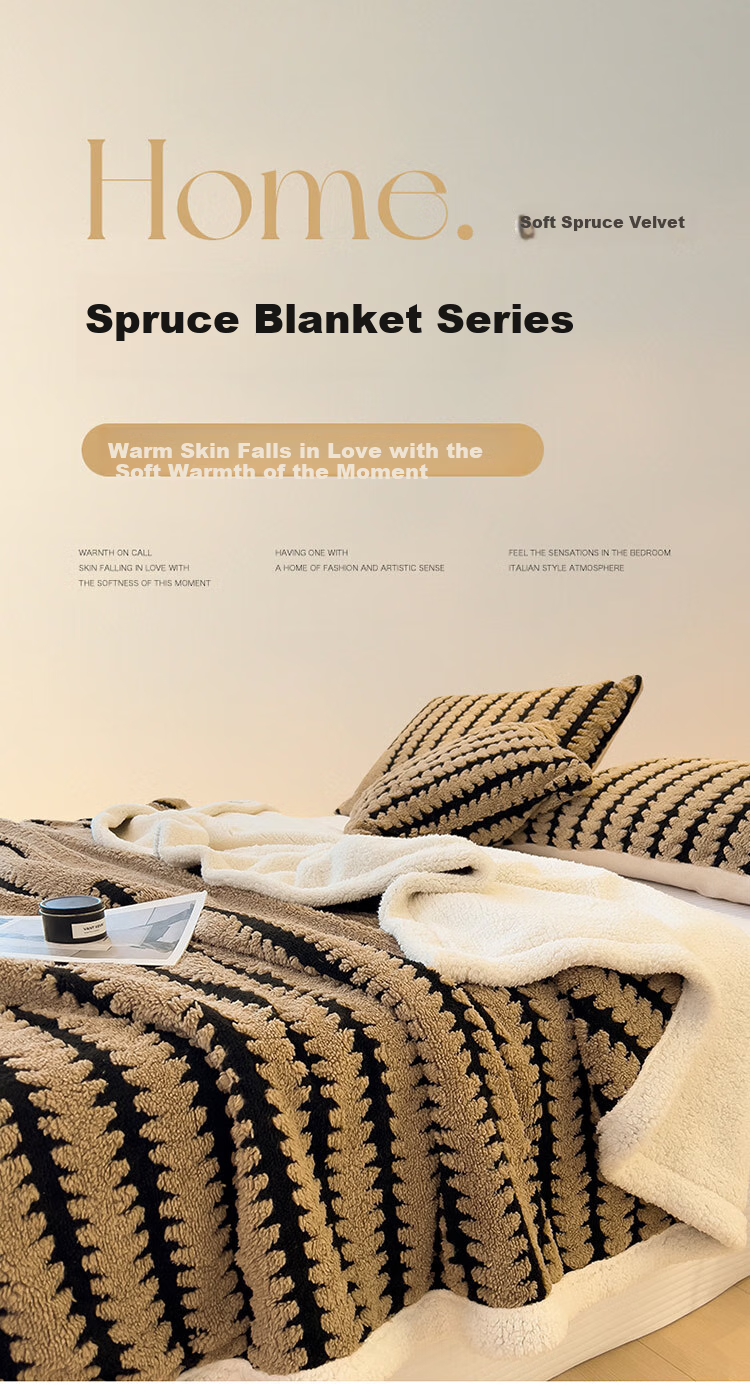 Hodo Class A Blanket, Thickened And Fleece-Lined, Single-Person Nap Blanket, Towel Blanket, Air Conditioning Quilt, Bed Sheet, 150*200cm, Coffee Color 1
