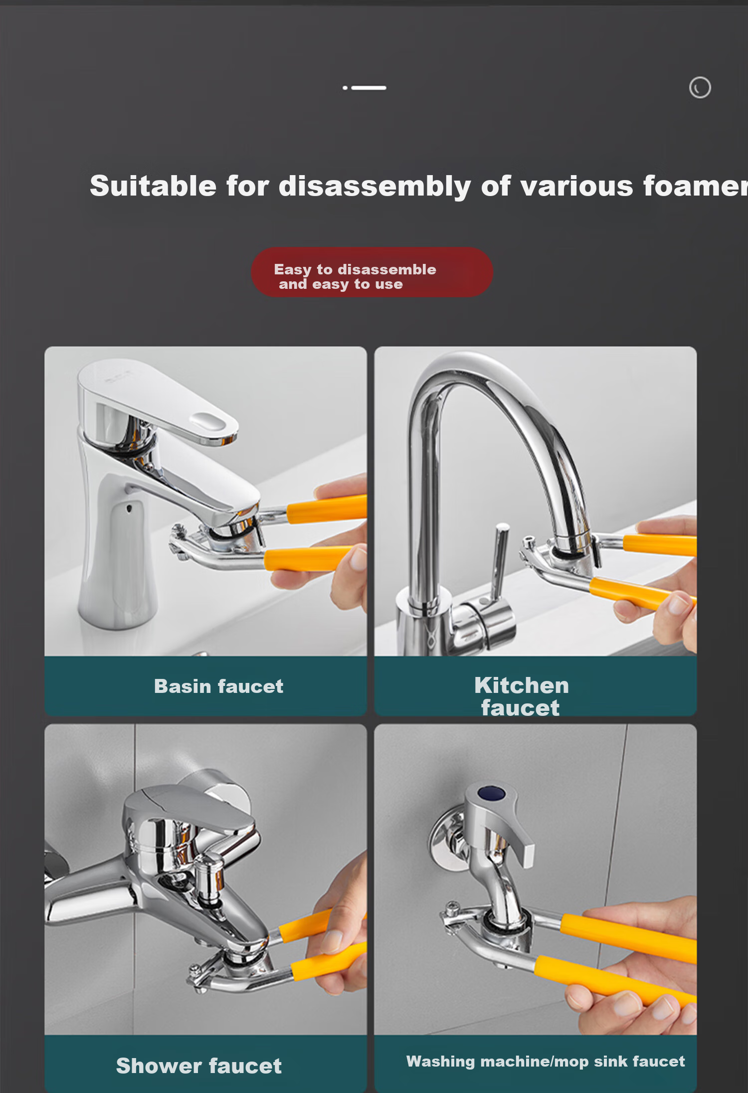 Jingkai Faucet Aerator Wrench, Bathroom Sink Kitchen Vegetable Washing Basin Spout Filter Removal Tool 3