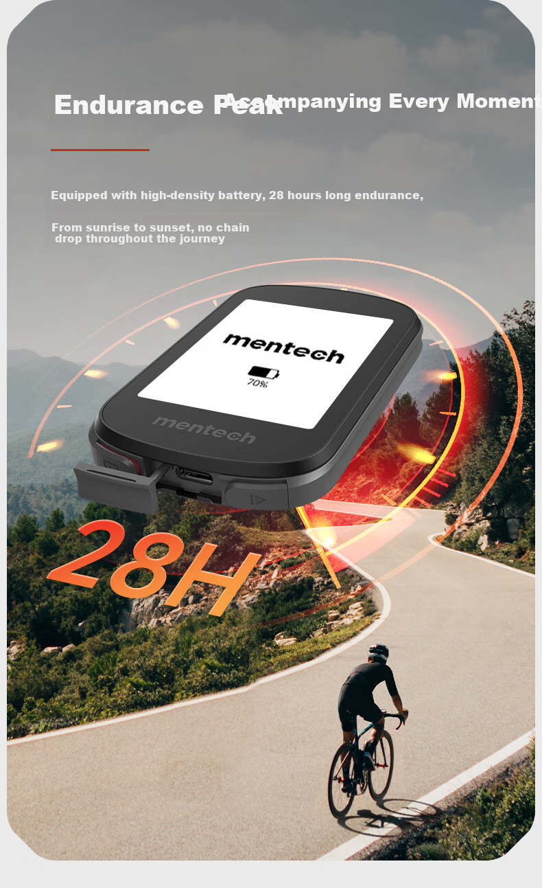 Mentech Avant700 Mountain And Road Bike Computer, GPS Smart Wireless Cycling Navigation, Obsidian Black 13