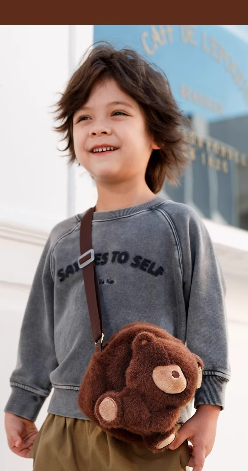 Zoy Zoii Kids Plush Crossbody Bag Shoulder Bag Cute Winter Travel Small Backpack Boys Girls Holiday Gift 9