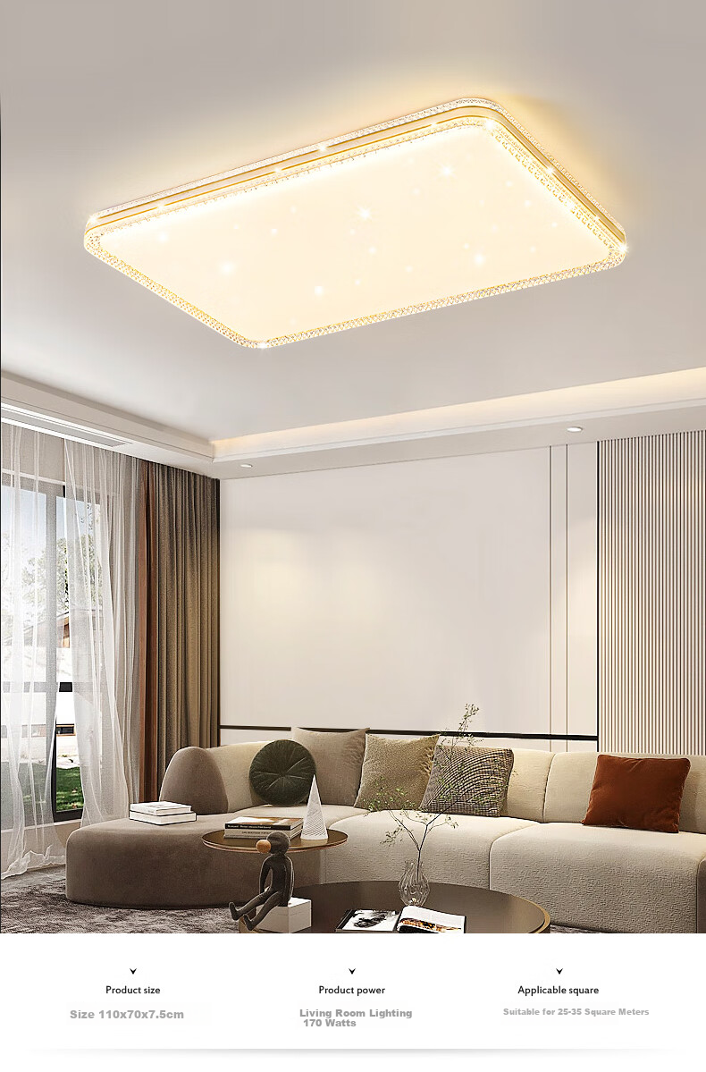 MICOE LED Ceiling Light Luxury Eye-Care Light Source for Living Room Bedroom Dining Room 21