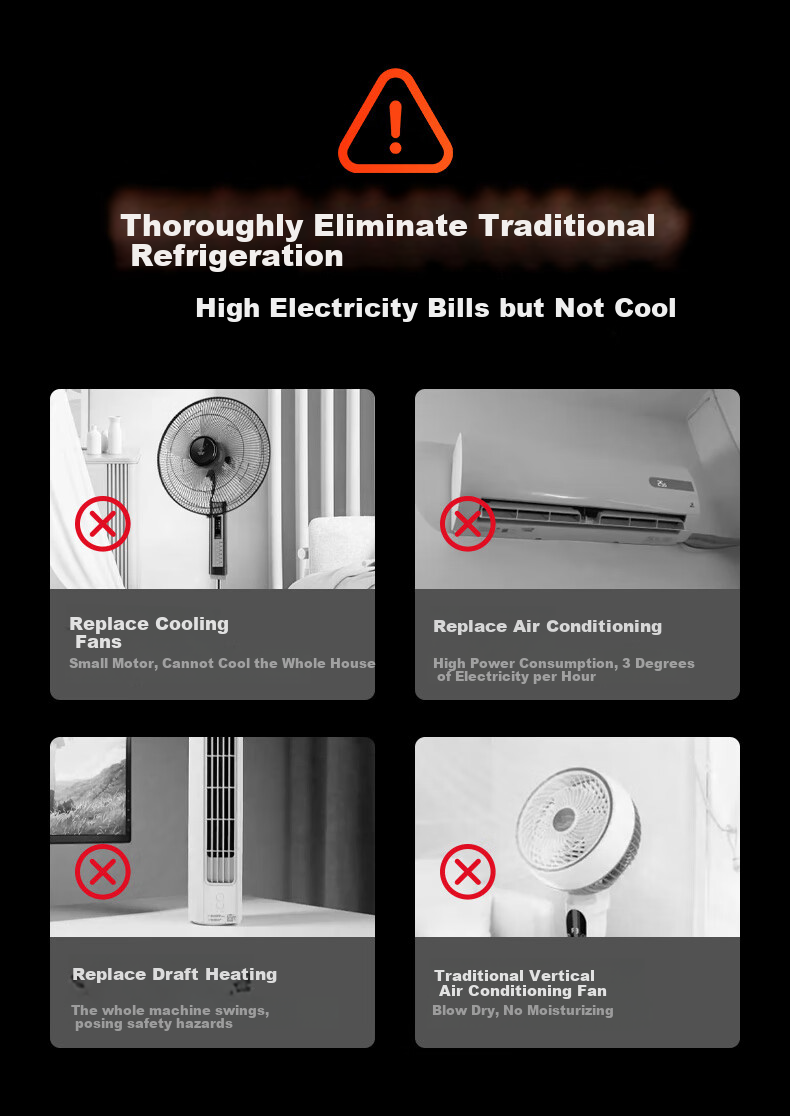 VCJ [Powerful Cooling] Air Cooler Fan, Home Cold Air Fan, Water-Cooled Fan, Portable Cooling Fan with Water Tank, for Bedroom And Living Room, Model HZ-70 3