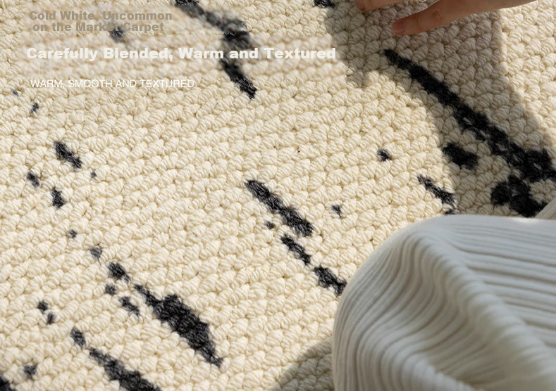 Saibosi Paris Dream Wool Bedside Rug, Bedroom Carpet, French Vintage Style Living Room High-End Bed Runner, 50x150cm 5
