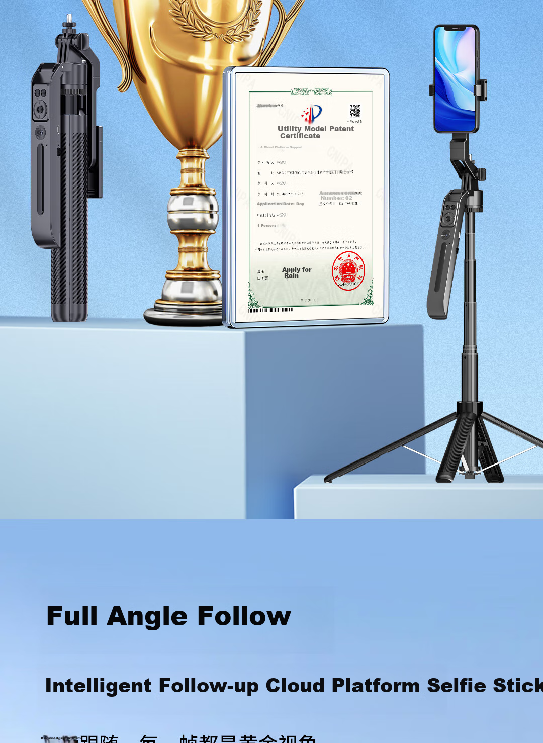 FUNSNAP FUNSNAP A8 Smartphone AI Gimbal Follow-Up Metal Tripod Bluetooth Remote Control Photography Handle Gadget Mobile Live Streaming Stand Anti-Shake Universal Dual Light Model 1