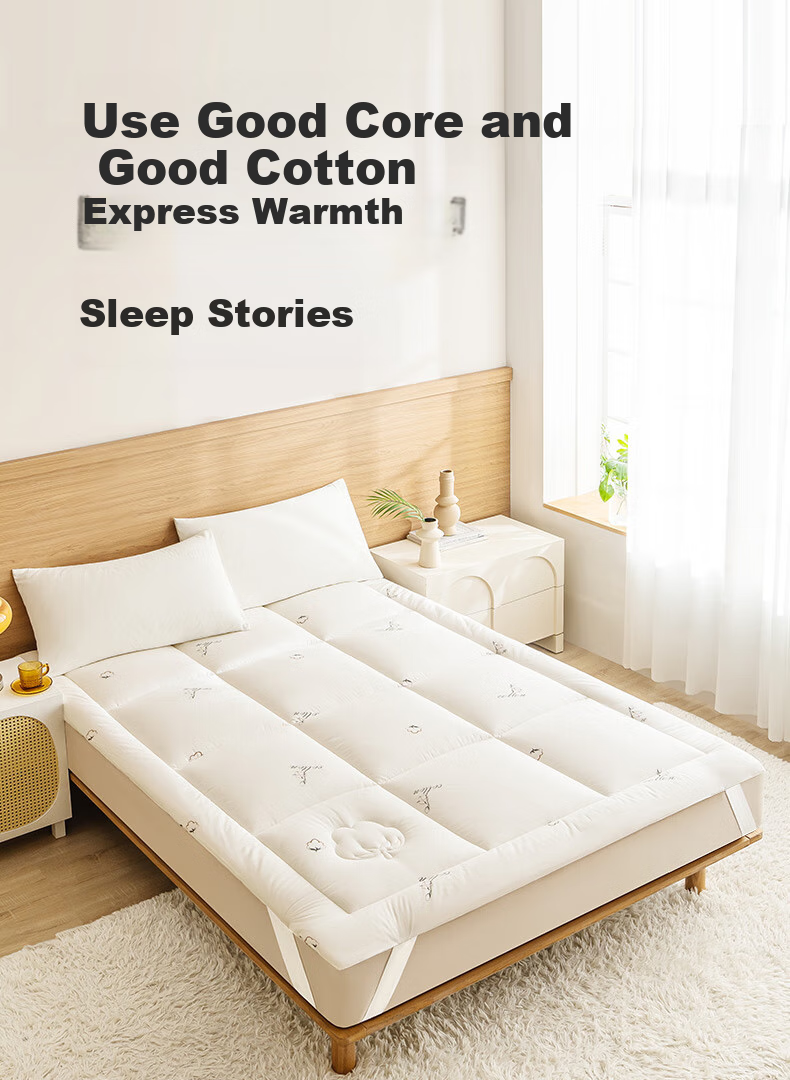 SleepHero 100% Natural Xinjiang Cotton Mattress Pad, Extra Thick 3 Jin National Standard Class A, Suitable for Students All Seasons, 90x200cm 11
