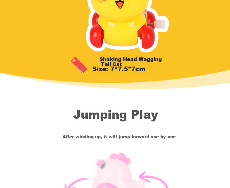 TaTanice Wind-Up Toy Set of 12 Including Bouncy Chicken And Octopus, Pull-Back Nostalgic Toys for Boys And Girls, Birthday Gift 9