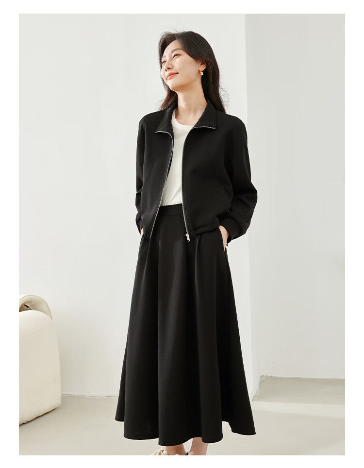 Fansiman Premium Commuter Outfit Set Women's Autumn New Jacket and Skirt Set Bean Green XL 10