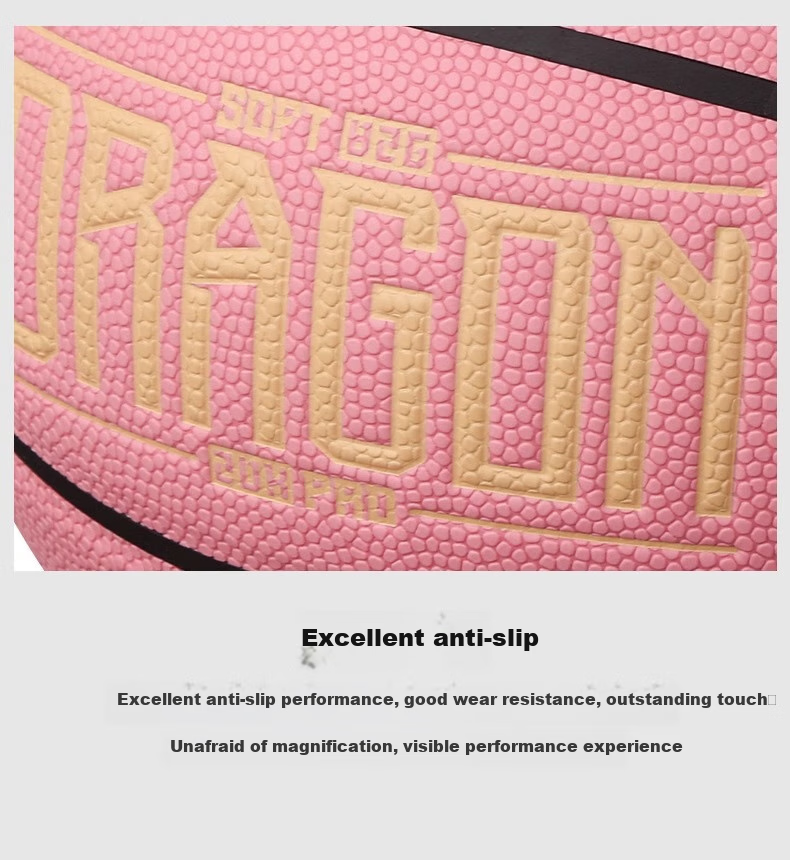 Li-Ning Basketball Size 6 for Women, Professional Competition Training, Standard for Middle School Entrance Exams, Indoor And Outdoor Use on Cement Courts, Moisture-Absorbing, Wear-Resistant PU Material, Pink Color 27