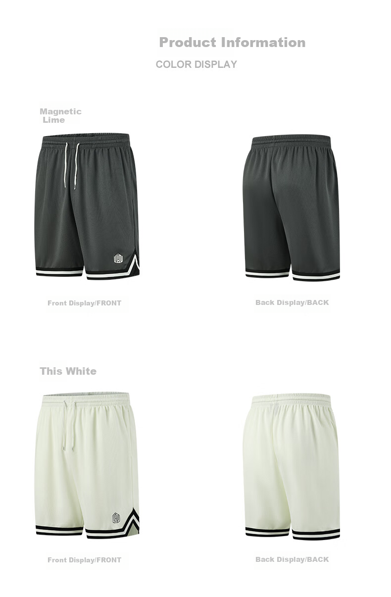 PEAK Men's Shorts, Summer Breathable Casual Versatile Basketball Pants, Professional Competition Training Cultural Sports Pants for Men DF342231 22