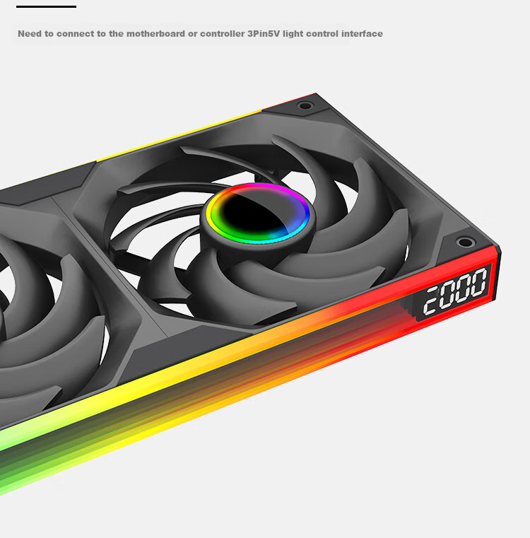 Conglinbao Xinglian Fan 240 Integrated Building Block Fan with Reverse Blades, 12cm Aluminum Blades, Synchronized PWM Speed Control, White Case Fan, ARGB Desktop Computer Quiet Fa 10