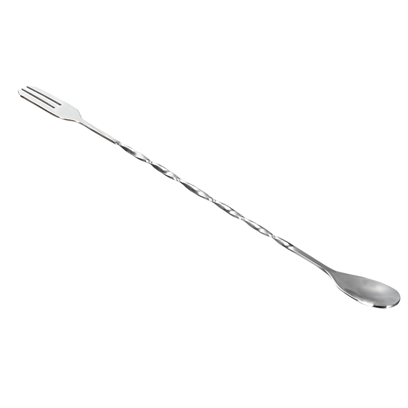 Babike Stainless Steel 304 Mixing Spoon, Long Bar Spoon, Long Handle Cocktail Stirrer, Coffee And Milk Tea Mixing Stick, Bar Spoon, Fork Spoo