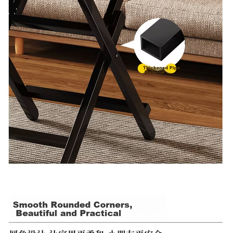 Mushuangfu Folding Table, Dining Table for Small Apartments, Living Room Eating Table, Outdoor Stall Table, Portable Small Square Table for Rental Apartments 8