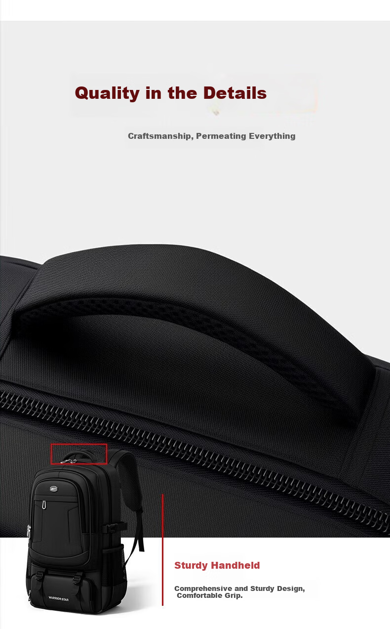 Huili Men's Large Capacity Backpack, Multifunctional Business Travel Bag, Outdoor Hiking Pack, Casual Business Luggage Backpack 20