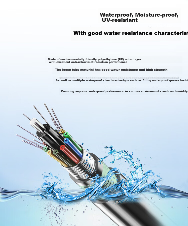 BOYANG GYTA53 Heavy Armor Buried Single-Mode Outdoor Optical Cable, 4-Core Optical Cable, Four-Core Twisted Pair Direct-Buried Armored Communication Fiber Optic Cable, 1 Meter, BY-GYTA53 7