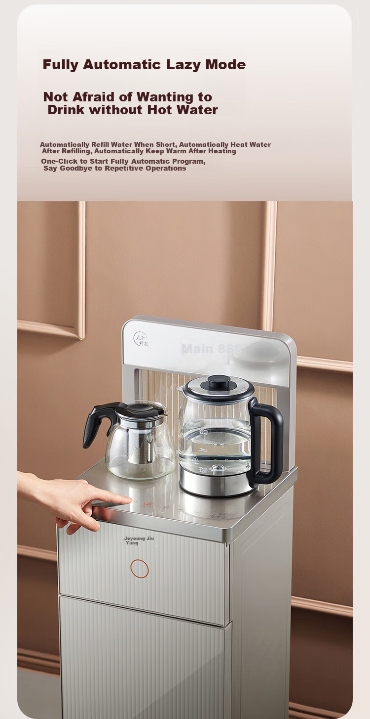 Joyoung Tea Bar Machine, Living Room Home High-End Standing Water Dispenser, Fully Automatic Bottom-Filling Kettle, Multifunctional Remote-Controlled Integrated Cabinet with Bottom Water Tank, Smart Electric Kettle, JCM82 8