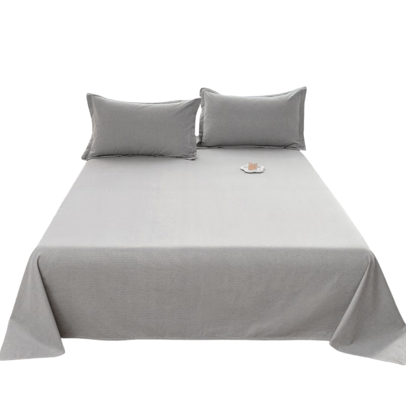 Grace Class A Brushed Bed Sheet Single Piece, 100% Pure Cotton 7A Antibacterial Fabric Bed Sheet, 200*230cm, Moxing Elegant Gray