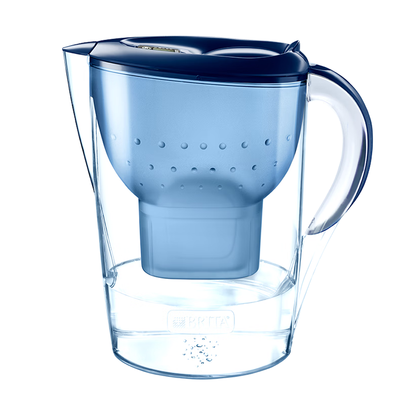Birande (BRITA) Water Filter Pitcher, Household Water Filtration Jug, Ocean Series, 3.5L (Blue), with 5 Expert-Grade Filter Cartridges, Eco-Friendly Reinforced Packaging