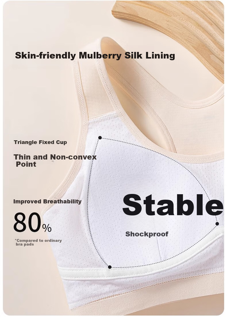 MiiOW Girls' Sports Bra for Middle And High School Students, Teenage Development Stage Two And Three Sports Bra with Anti-Shock Desig 6