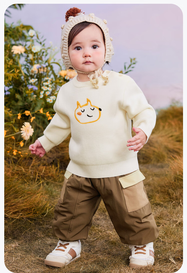 Minibala 【Soft Sweater】Unisex Kids Children's Soft Skin-Friendly Knitwear 2025 Autumn Winter New Knit Sweater 13