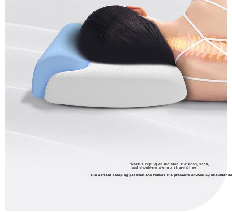 Mixiaoshu Pillow, Cervical Support Pillow, Sleep Aid for Cervical Spondylosis, Deep Sleeping Memory Foam Pillow, Neck Care, Summer Side Sleeping Pillow Core 15