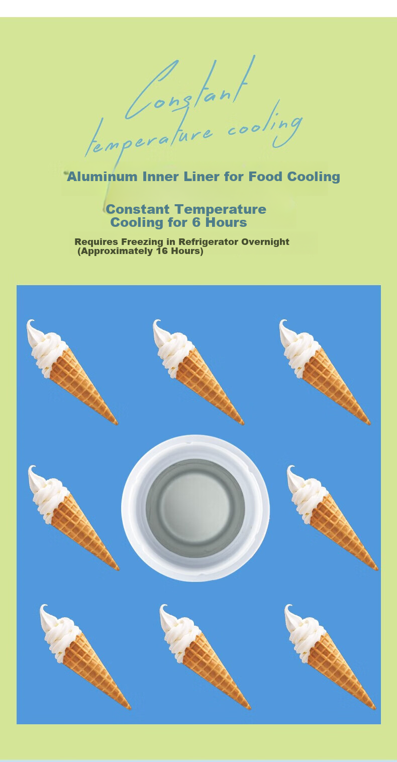 Nostdeqi Electric and Rechargeable Ice Cream Maker Kids' Day Gift Toy Portable Camping Home Small Fully Automatic Ice Cream Machine 5