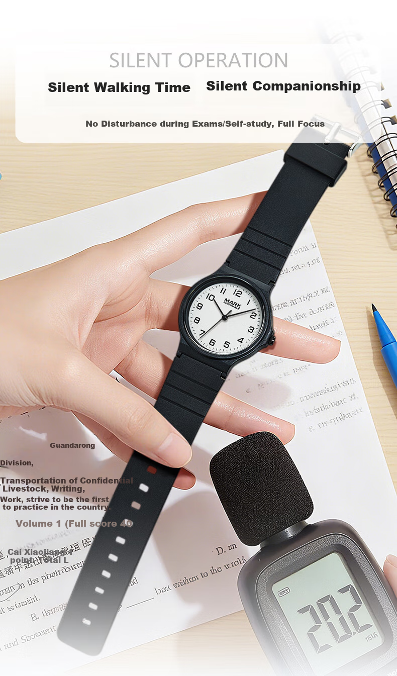 MARK FAIRWHALE Watch for Middle And High School Students, Men And Women, Exam-Specific Watch, Silent Waterproof National Watch, Student Birthday Gift 11