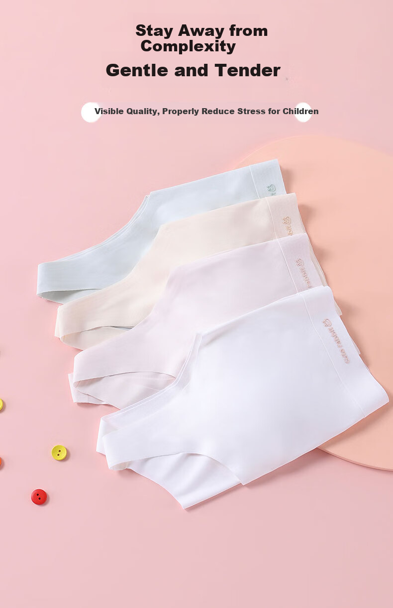 LangSha Seamless Girls' Underwear for Puberty Stage Two (Ages 10-14), Girls' Training Bra for Middle School And Elementary Students 11