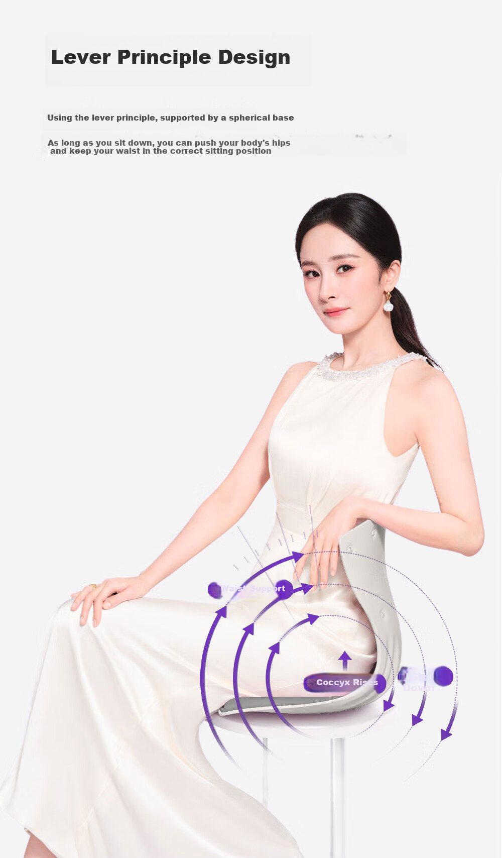 BKT Lumbar Support Cushion, Long-Sitting Aid, Student Stool Pad, Ergonomic Chair Seat Cushion, Back Support Pillow, Holiday Gift 3