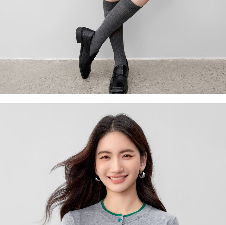 Sentubila Age-Reducing Elastic Knitwear Women Autumn Color-Block Crew Neck Ribbed Cuff Long Sleeve Cardigan Single-Breasted Heart Embroidery Top 21