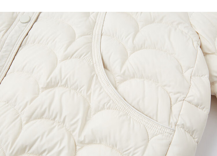 Dme [Light, Thin And Warm Combination] Winter Urban 90% Duck Down Lapel Wavy Pattern Quilted Front Short Back Long Women's down Jacket 5