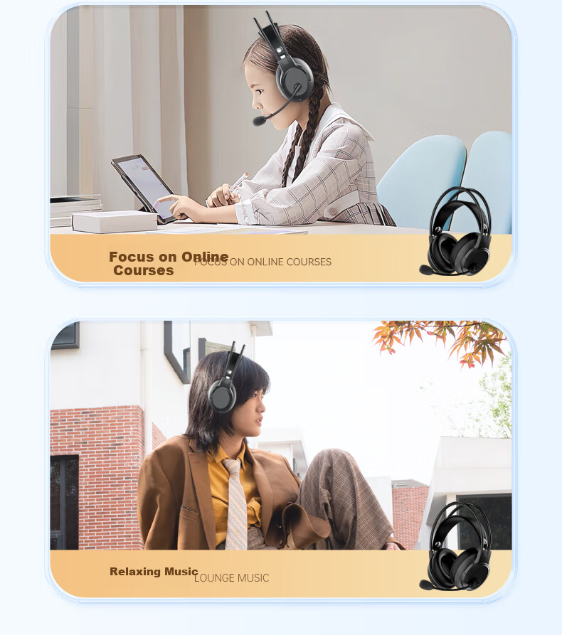 WITGOER [1000W Teacher And Student Choice] Headphones for English Listening And Speaking Exams, High School And College Use, Sound-Echoing Microphone for Oral Practice, USB Interface, Recording for Students And Schools 17