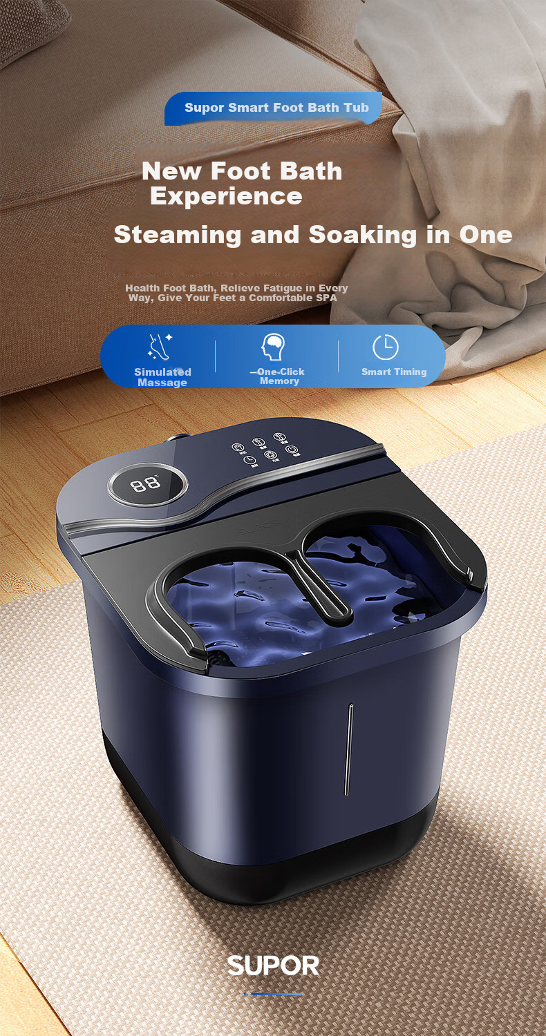 SUPOR [Mid-Autumn Festival Gift] Foot Soaking Bucket, Electric Foot Bath, Constant Temperature Heating, Fully Automatic Massage, 2026 Over-Knee Deep Bucket Integrated Machine, Practical Gift for Female Teachers 2