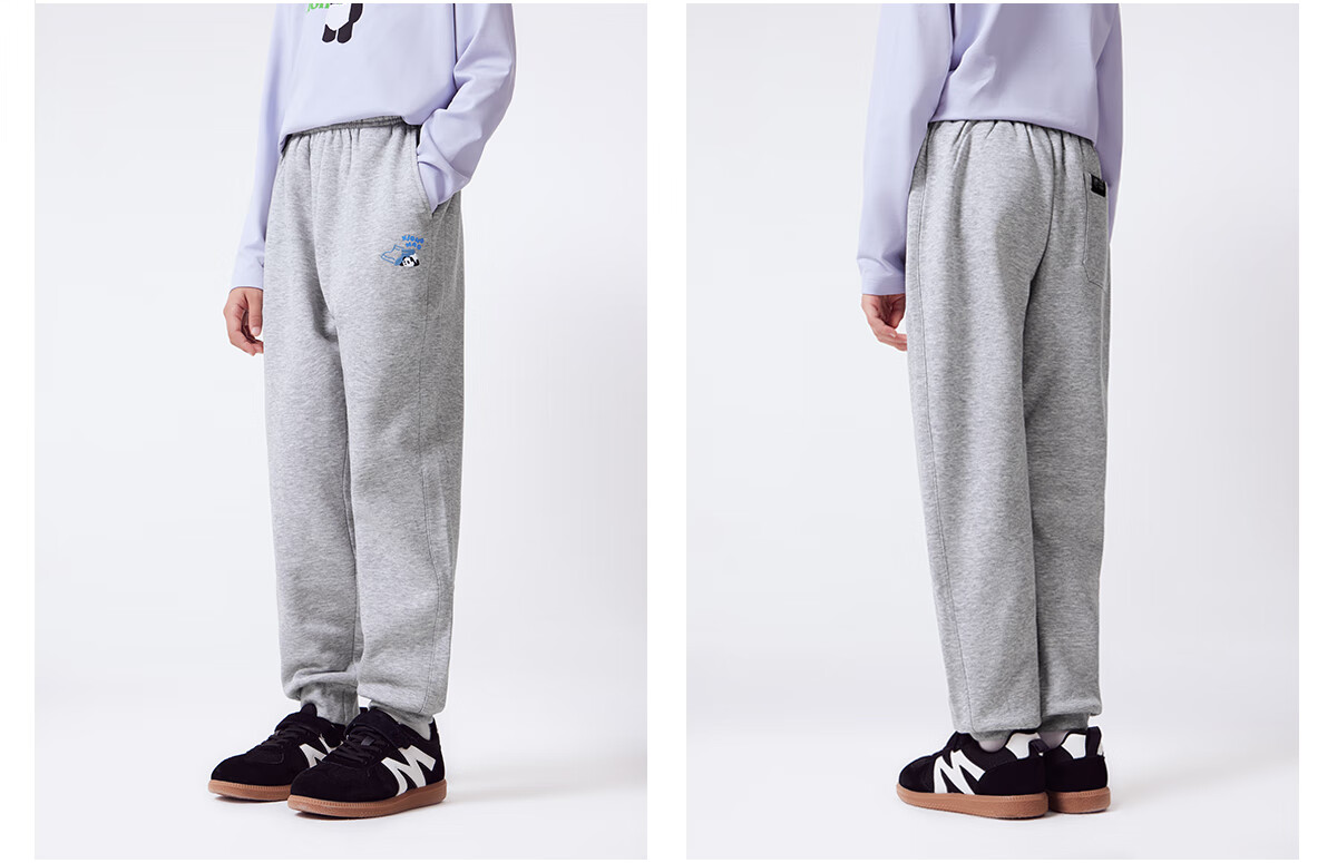 Panda Camel Series Kids Sports Long Pants Girls Autumn Winter Fleece Warm Antibacterial Knit Pants Boys K339,130 10