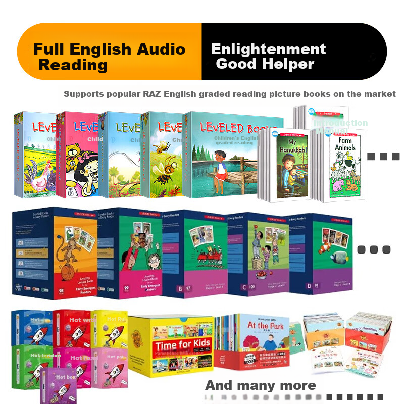 Bei Lin Peppa Pig English Picture Books, Original Animated Audio Storybooks with Dialogue, 10 Volumes, Point-And Version, Birthday Gift