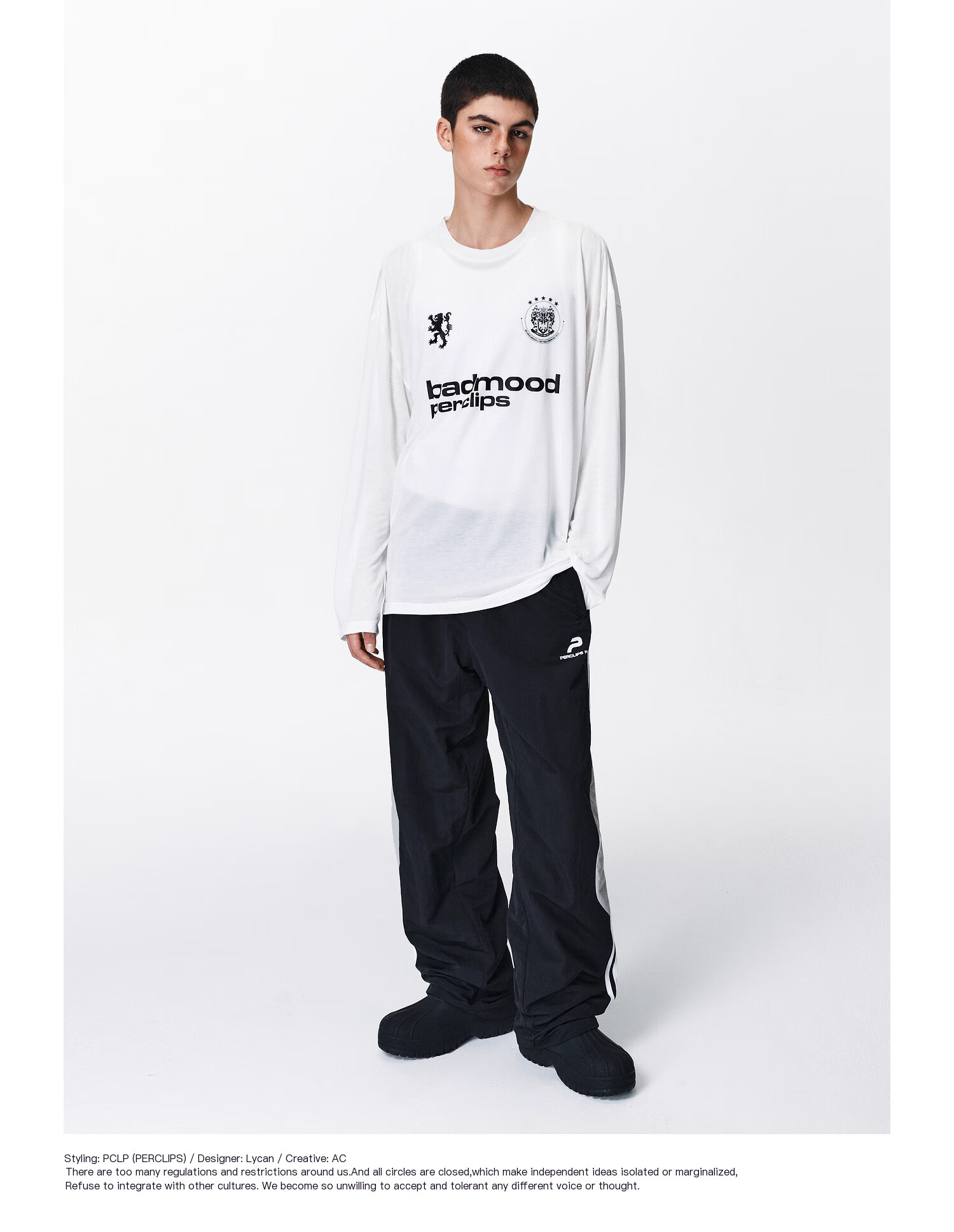 PCLP Printed Long Sleeve Sports Hoodie Loose Fit American Style Lightweight T-Shirt M White 10