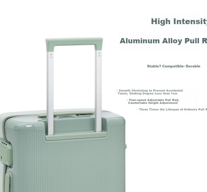 LEVEL8 Luggage, 20-Inch Carry-On Suitcase, Unisex TSA Password Lock, Spinner Wheels, Flora Series, Cardamom Gree 12