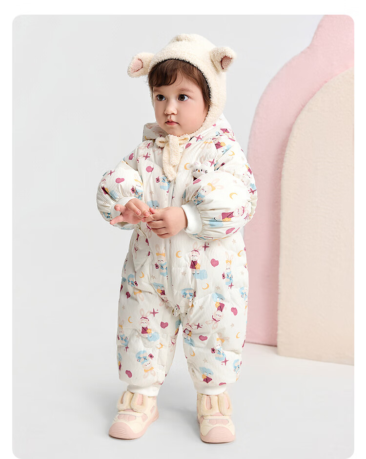 BALABALA Baby Toddler Down Jumpsuit Winter 2025 [Mall Same Style] 200425120207 4