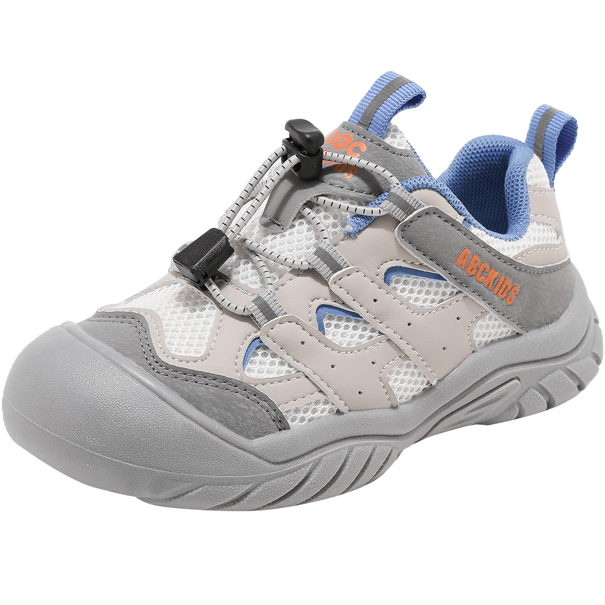 ABC KIDS Dopamine Autumn Fashion Girls' Versatile Casual Shoes New Boys' Thick-Soled Breathable Sports Shoes White Gray Blue Size 26