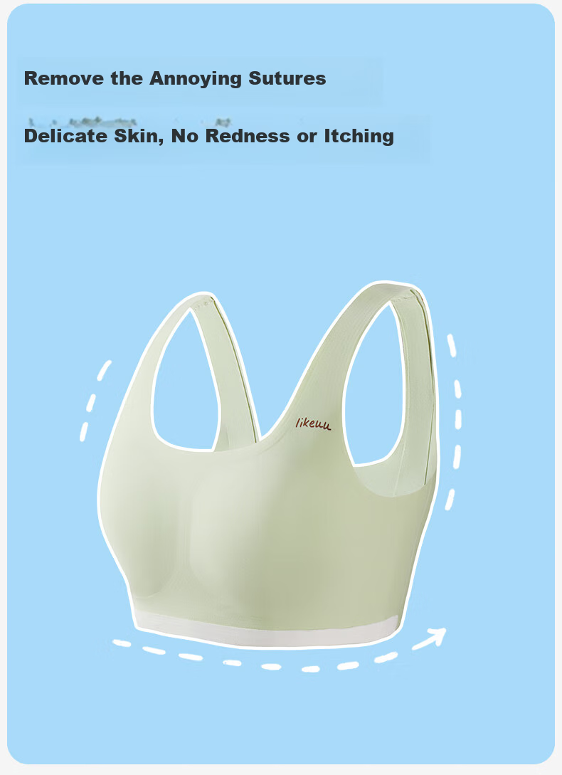 Like UU, Teenage Girls' Underwear for Middle And High School Students, One-Size Three-Stage Bra for Pubescent Girls, Children's Underwear 5