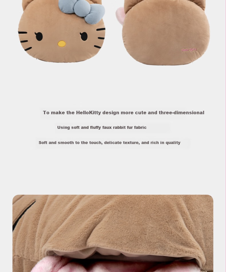 Tbh Sanrio Hello Kitty Two-In Flannel Blanket/pillow Throw Cushion Nap Blanket Air Conditioning Quilt 6