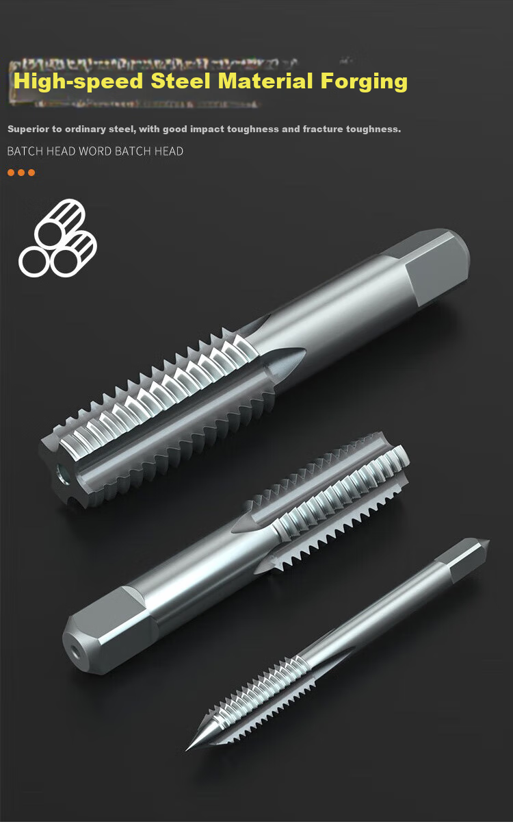 Huang Xiaochao 9-Piece Tap Set Ratchet Wrench Threading Tool Kit with Drill Bits and Hand Tap Tool 3