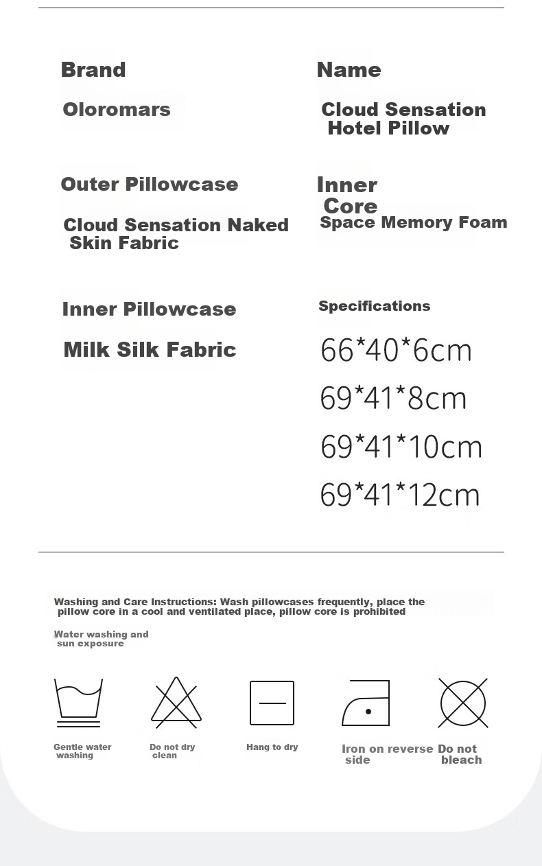 Aeromax Pillow, Cervical Pillow Core, Deep Sleep Care Memory Foam Pillow for Sleeping, Hotel-Quality Pillow Core 10