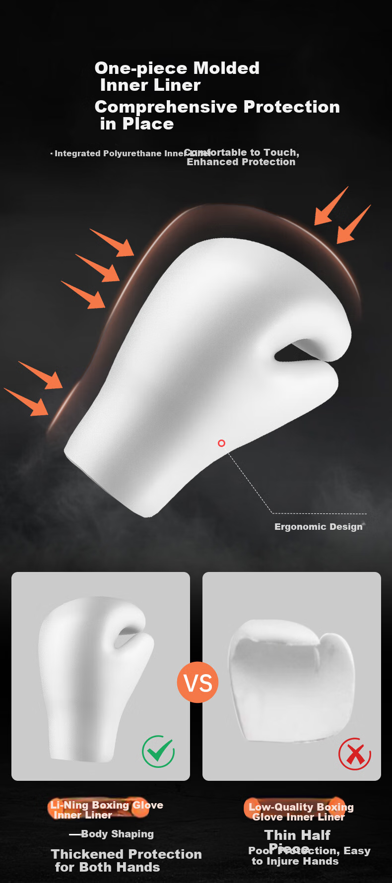 Li-Ning Boxing Gloves for Adults, Sanda And Free Fighting Gloves, Punching Bag Gloves for Men And Women, Combat Training Gloves 4