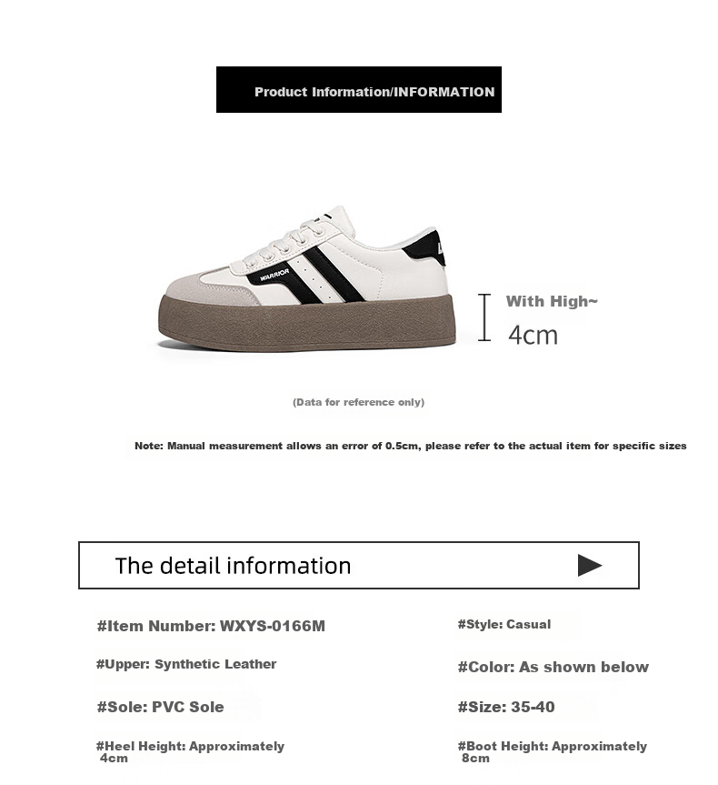 Huili Official Women's Shoes, 2026 Summer Retro German Training Shoes for Women, White Sneakers, Height-Increasing Shoes for Women, Black And White, Size 39 3
