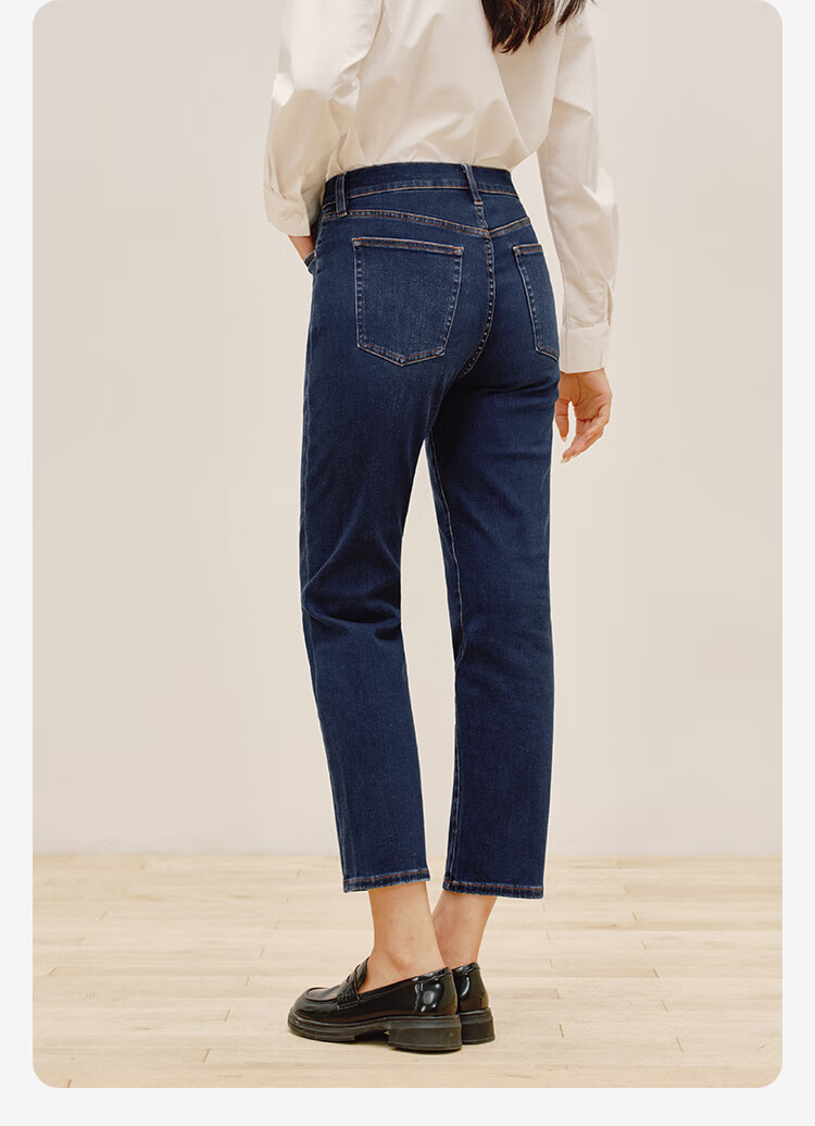 JD Original Jeans for Women, 2026 Spring New Style, Lycra Elastic Draping Slim-Fit Casual Pants, Medium Blue XS 10