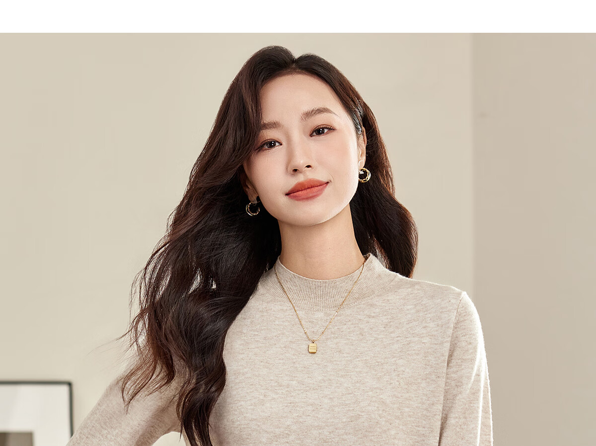Pincai Women's Knit Sweater Half Turtleneck Autumn Winter Solid Color Base Layer Knit Top PW17ZS952 21