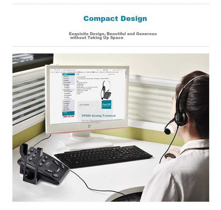HION VF600 Headset Telephone, Business Call Center Headset, Customer Service Call Center Phone, Office Fixed-Line Telephone, Landline (Without Recording Function) 7