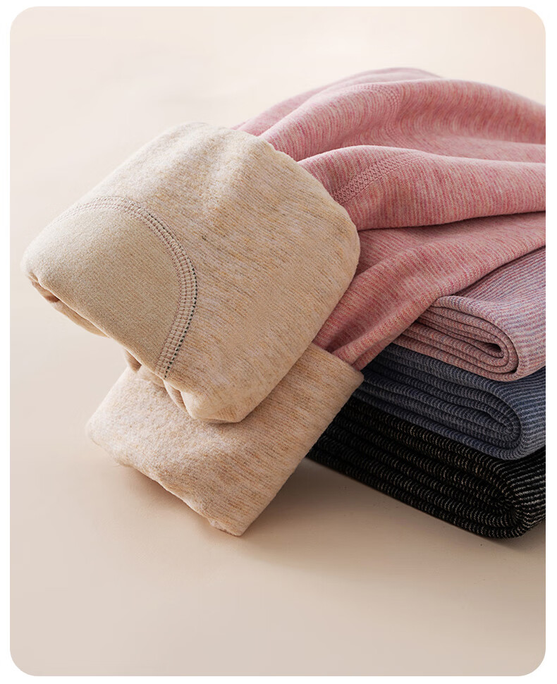 Langsha Children's School Uniform Magic Cotton Pants Boys Autumn Winter Fleece Lined Warm Pants Girls Thickened Inner Pants for Elementary Students 15