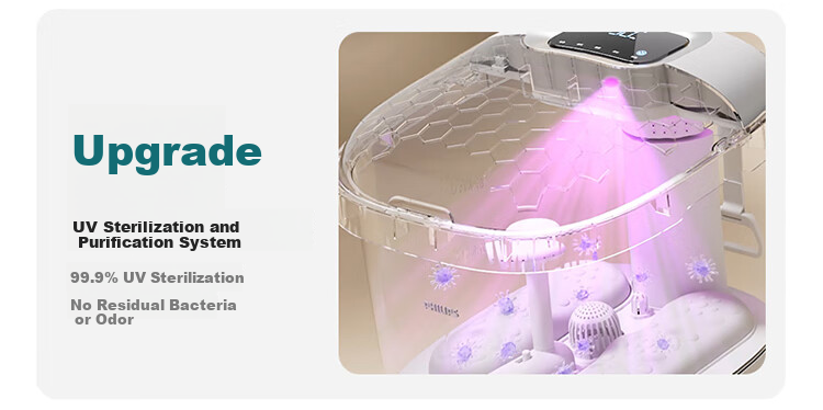 PHILIPS [Mid-Autumn Festival Gift] Small White Bucket Foot Soaking Tub, Fully Automatic Massage, Constant Temperature Heating, Smart Sterilization Foot Bath Basin for Home Use 3212F, Gift for Parents And Elders 3